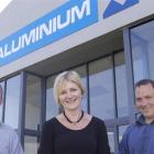 Pictured with Ellisons Aluminium general managers (from left) Brian de Groot and Nicholas Cooke...