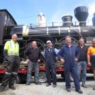 Pictured with the K92 locomotive, the original Kingston Flyer, are (from left) Kingston Flyer ...