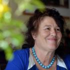 Playwright Sarah McDougall in her Dunedin home where she wrote Moon at the Bottom of the Garden....