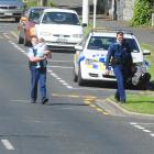 Police attend the scene of a domestic incident.  Photo from ODT files.