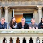 Polson Higgs Comedy Club comedians (from left) Lockie Rhodes (21), Kate Han (27), Simon McKinney ...