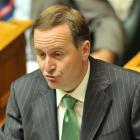 Prime Minister John Key, in the debating chamber for the question time of the new government in...
