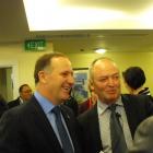 Prime Minister John Key (left) and former All Blacks  coach  Sir Graham Henry, who were keynote...