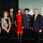 Prime Minister's Science Prize award winners are (from left) Dr Michelle Dickinson (science media...