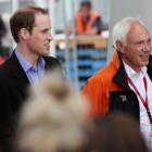 Prince William and Christchurch Mayor Bob Parker. Photo by NZPA.