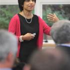 Prof Anita Thapar, of Cardiff University, addresses a one-day genetics symposium at the...