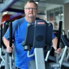 Prof Dave Grattan uses a cross-trainer at the Moana Pool gym. Photo by Linda Robertson.
