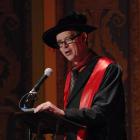 Prof Ian Tucker delivers his graduation address at the Regent Theatre on Saturday. Photos by...