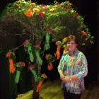 Professional florist and floral art designer Francine Thomas, of Tauranga, with her design "Hands...