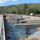 Progress on replacing the Kurow twin bridges this week. Photo by Andrew Ashton.