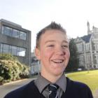 Promising cyclist Lachie McGregor outside Otago Boys' High School this week. Photo by Peter...