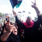 Protesters from Bani Walid demonstrate outside Libya's national congress compound in Tripoli....