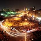 Protesters gather at Tahrir Square, the focal point of the Egyptian uprising, during a protest...