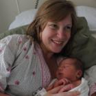 Proud new mother Bonny Adams holds her daughter, Amelia Joy, Dunedin's first baby of 2011. Photo...