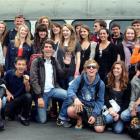 Pupils from le Gymnase Jean Sturm in Strasbourg, France, enjoyed their trip on the Taieri Gorge...