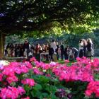 Mourners gather at the Queenstown Gardens rose gardens to remember Bronwyn Meredith who died on...