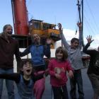Triple twins (back, from left) Stephanie and Melissa Joyce (12), James and Mathew Botting (11)...