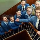 Queen's High School Interact Club members (from right) Anya Gipp (17),  Alannah Trotter (14, at...