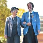 Queen's High School's first head girl, Margaret Young, reminisces with the school's present head...