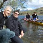Queenstown Airport Corporation chief executive Steve Sanderson (left) and Wakatipu Rowing Club...