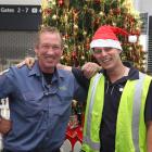 Queenstown Airport's longest-serving employee, Rescue Fire Unit manager Bill Wrigley (left), with...