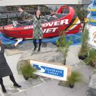 Queenstown Airport terminal operations manager Aideen Tinney (left) and corporate services...