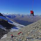 Queenstown Alpine Cliff Rescue team members train on Mt Earnslaw last month. The team mounted an...