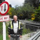 Queenstown Lakes District project manager Lane Vermaas at the single-lane McChesney Road bridge....