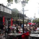 Queenstown  Mall was filled with diners and holidaymakers on  Boxing Day, despite surcharges....