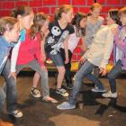 Queenstown Primary School pupils (from left) Erica Den Hertog (10), Elise Hinomoto (11) and...