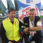 Queenstown Rotarian Tony Robins (left) with St John Wakatipu ambulance officer Steve Murch at New...
