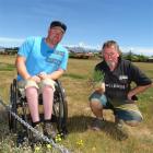 Quentin Smith (left) and Kerry Poots, neighbours of Allenby Park, in Wanaka's Mt Iron area, are...