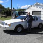 Rae Ward, of Naseby, with his 1983 Ford Thunderbird at his home yesterday. Inset, fugitive...