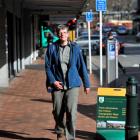 Ranger Amanda Salt arrives at work at the Department of Conservation during Walk2Work yesterday....