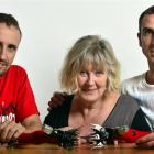 Rayna Bateman, pictured with sons Brian (left) and Michael, still runs the shearing supplies...