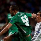 Real Madrid's Gareth Bale gets an elbow in the face from Ludogorets' Georgi Terziev. REUTERS...