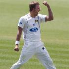 Record-breaking Otago paceman Neil Wagner in action against Auckland in their Plunket Shield Game...