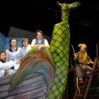 Rehearsing The Voyage of the Dawn Treader at the Mayfair Theatre this week are (from left) Zac...