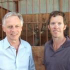 Remarkables Park director Alastair Porter and stud manager Phil Dawson are extremely happy with...