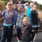 Remarkables Primary School pupils with some of the beads that will be for sale during the ...