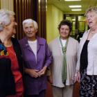 Reminiscing at a weekend reunion of nurses trained in Dunedin in 1959 are (from left) Frances...