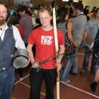 Renaissance Rapier Fencing Club members Angus Dingwall (left) and Leon Deverick recruit Otago...