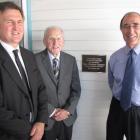 Rev Richard Dawson (left), senior elder Russell Styles (centre) and building committee chairman...