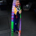 Rhythmic gymnast Mikaela Walsh, who won three gold medals at the recent national championships....