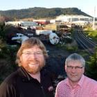 Richard Emerson (left) and Bob King, of Emerson's Brewery, at the Hall Bros and Dunedin City...