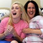 Rima Te Wiata (right) and Lauren Gibson star in the Fortune Theatre's production of Jumpy. Photo...