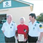 Riversdale St John Ambulance Service members Dave Hurley (left) and Steve Whitten were given 12...