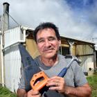 Rob Tuwhare, of Auckland, is all set to help fix his father Hone Tuwhare’s crib in Kaka Point....