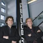 Rocket Labs technical director Peter Beck (left) and business development director Mark Rocket at...