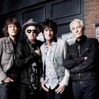 Rolling Stones (L-R) Mick Jagger, Keith Richards, Ronnie Wood and Charlie Watts pose in front of...